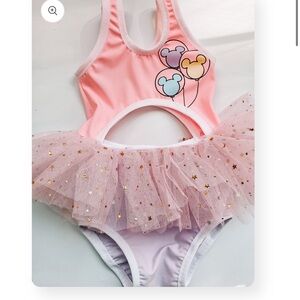 Pink Kids Swim One Piece with Tutu